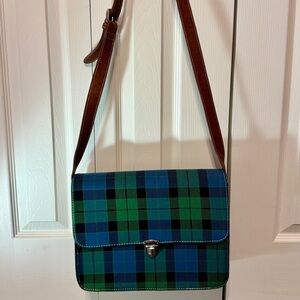 Tartan Green and Blue Crossbody Bag